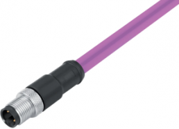 Sensor-Aktor Kabel, M12-Kabelstecker, gerade auf offenes Ende, 2-polig, 10 m, PUR, violett, 4 A, 77 4329 0000 60702-1000