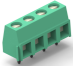Leiterplattenklemme, 10-polig, RM 5 mm, 0,05-1,3 mm², 13.5 A, Schraubanschluss, grün, 1-282836-0