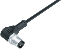 Sensor-Aktor Kabel, M12-Kabelstecker, abgewinkelt auf offenes Ende, 3-polig, 2 m, PVC, grau, 4 A, 77 4427 0000 20003-0200