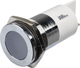 LED-Signalleuchte, 24 V (AC), 24 V (DC), weiß, 120 mcd, Einbau-Ø 22 mm, RM 1.25 mm, LED Anzahl: 1