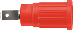 4 mm Buchse, Flachsteckanschluss, Einbau-Ø 12.2 mm, CAT III, rot, SEPB 6451 NI / RT