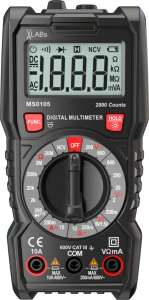 Digital-Multimeter MS0105, 10 A(DC), 10 A(AC), 600 VDC, 600 VAC, CAT III 600 V