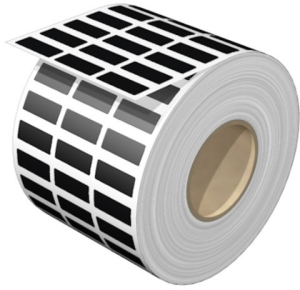 Polyester Gerätemarkierer, (L x B) 20 x 8 mm, schwarz, Rolle mit 3000 Stk