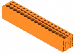 Leiterplattenklemme, 17-polig, RM 5 mm, 0,12-2,5 mm², 20 A, Federklemmanschluss, orange, 1330620000