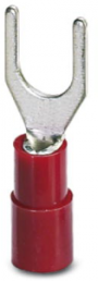 Isolierter Gabelkabelschuh, 0,5-1,5 mm², AWG 20 bis 16, M4, rot