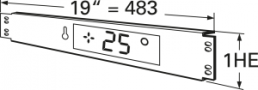 19"-Schaltschrank-Temperaturanzeige mit Regler