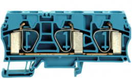 Durchgangsklemme, Federzuganschluss, 1,5-16 mm², 3-polig, 76 A, 8 kV, blau, 1768330000