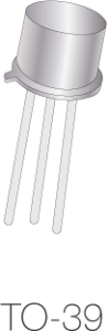 Bipolartransistor, PNP, 2 A, 75 V, THT, TO-39, 2N5322