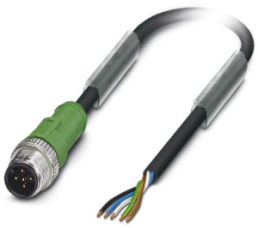 Sensor-Aktor Kabel, M12-Kabelstecker, gerade auf offenes Ende, 5-polig, 1.5 m, PVC, schwarz, 4 A, 1415675