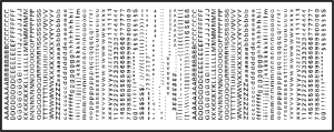 Anreibesymbole, Buchstaben/Zahlen 1,5 mm, (L x B) 90 x 250 mm, F 15 S