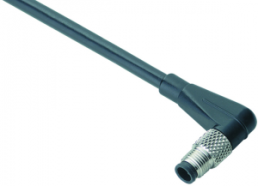 Sensor-Aktor Kabel, M5-Kabelstecker, abgewinkelt auf offenes Ende, 4-polig, 2 m, PUR, schwarz, 1 A, 79 3109 32 04