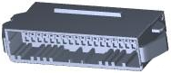 Steckergehäuse, 40-polig, RM 2 mm, gerade, schwarz, 1-1903128-0
