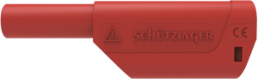 4 mm Stecker, Lötanschluss, 2,5 mm², CAT II, rot, SFK 8500 L NI / AS / RT