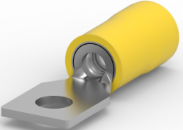 Isolierter Ringkabelschuh, 2,62-6,64 mm², AWG 12 bis 10, 3.35 mm, M3, gelb