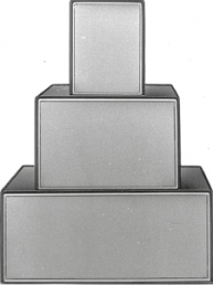 Aluminium-Druckguss Gehäuse, (L x B x H) 103.5 x 100 x 63 mm, schwarz/silber, 332.18 SCHW./SILBER