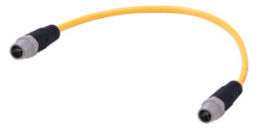 Sensor-Aktor Kabel, M12-Kabelstecker, gerade auf M12-Kabelstecker, gerade, 8-polig, 1 m, PUR, gelb, 0948C0C0756010