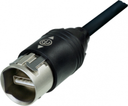 USB 2.0 Adapterleitung, USB Stecker Typ A auf USB Stecker Typ B, 1 m, schwarz
