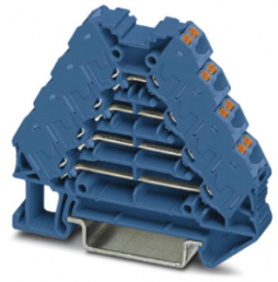 Rangierverteiler, Push-in-Anschluss, 0,14-2,5 mm², 2-polig, 10 A, 6 kV, blau, 3270118
