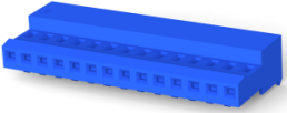 Buchsengehäuse, 14-polig, RM 2.54 mm, abgewinkelt, blau, 4-640442-4