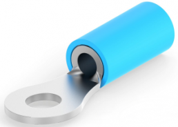 Isolierter Ringkabelschuh, 1,31-2,08 mm², AWG 16 bis 14, 4.34 mm, M4, blau