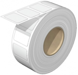 Polyester Gerätemarkierer, (L x B) 27 x 18 mm, weiß, Rolle mit 100 Stk