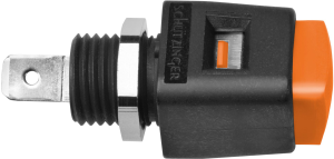 Schnell-Druckklemme, 12.5 mm, orange, 33 VAC/70 VDC, 16 A, Flachstecker, vernickelt, ESD 498 / OR