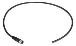 Sensor-Aktor Kabel, M8-Kabeldose, gerade auf offenes Ende, 3-polig, 0.5 m, PUR, schwarz, 21348100388005