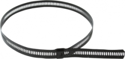 Kabelbinder, Edelstahl, (L x B) 225 x 7 mm, Bündel-Ø 58 mm, silber, UV-beständig, -30 bis 150 °C