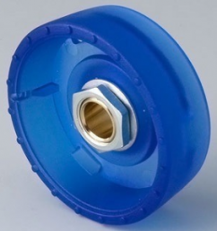 Drehknopf, 6.35 mm, Polycarbonat, blau, Ø 33 mm, H 14 mm, B8333636