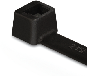 Kabelbinder, Polyamid, (L x B) 200 x 2.5 mm, Bündel-Ø 55 mm, schwarz, -40 bis 85 °C
