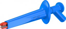 Abgreifklemme, blau, max. 20 mm, L 130 mm, CAT IV, Buchse 4 mm, 66.9474-23