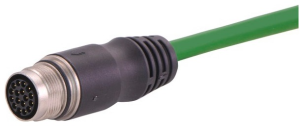 Sensor-Aktor Kabel, M17-Kabelstecker, gerade auf offenes Ende, 17-polig, 10 m, PVC, schwarz, 2 A, 21375100F04100