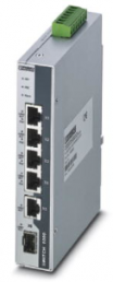 Ethernet Switch, 6 Ports, 1 Gbit/s, 48 VDC, 1026932