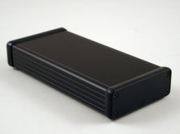 Aluminium Gehäuse, (L x B x H) 160 x 78 x 27 mm, schwarz (RAL 9005), IP54, 1455J1602BK