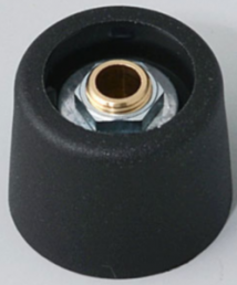 Drehknopf, 6.35 mm, Kunststoff, schwarz, Ø 20 mm, H 16 mm, A3120639