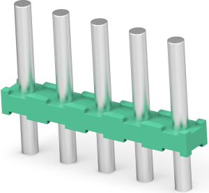 Leiterplattenklemme, 5-polig, RM 3.5 mm, 0,5-1,5 mm², 2 A, Stift, grün, 1986717-5