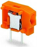 Leiterplattenklemme, 1-polig, RM 3.81 mm, 0,5-1,5 mm², 17.5 A, Push-in Käfigklemme, orange, 235-101/330-000