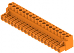 Stiftleiste, 18-polig, RM 5.08 mm, gerade, orange, 1943740000