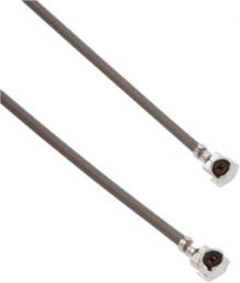 Koaxialkabel, AMC-Stecker (abgewinkelt) auf AMC-Stecker (abgewinkelt), 50 Ω, 1.13 mm Micro-Cable, 200 mm, A-1PA-113-200G2