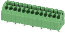 Leiterplattenklemme, 13-polig, RM 3.5 mm, 0,2-1,5 mm², 8 A, Federklemmanschluss, grün, 1985302