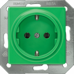 SCHUKO-Steckdose, grün, 16 A/250 V, Deutschland, IP20, 5UB1512