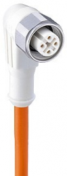 Sensor-Aktor Kabel, M12-Kabeldose, abgewinkelt auf offenes Ende, 4-polig, 15 m, TPE, orange, 4 A, 934734010