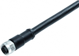 Sensor-Aktor Kabel, M12-Kabeldose, gerade auf offenes Ende, 3-polig + PE, 2 m, PUR, schwarz, 12 A, 77 0690 0000 50704 0200