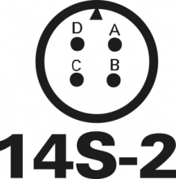Stecker-Kontakteinsatz, 4-polig, Lötkelch, gerade, 97-14S-2P(431)