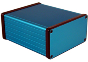 Aluminium Gehäuse, (L x B x H) 120 x 103 x 53 mm, blau, IP54, 1455N1201BU