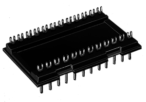 DIL-Stecker, 24-polig, RM 2.54 mm, gerade, schwarz, 10031655