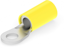 Isolierter Ringkabelschuh, 4,0-6,0 mm², AWG 11 bis 10, 4.3 mm, M4, gelb