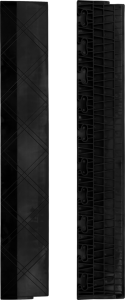 Rampen schwarz mit negativer Verzahnung, Abm.: 608x100x10,5 mm