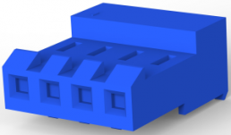Buchsengehäuse, 4-polig, RM 3.96 mm, gerade, blau, 3-640430-4