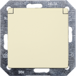 SCHUKO-Steckdose mit Klappdeckel, weiß, 16 A/250 V, Deutschland, IP20, 5UB1905